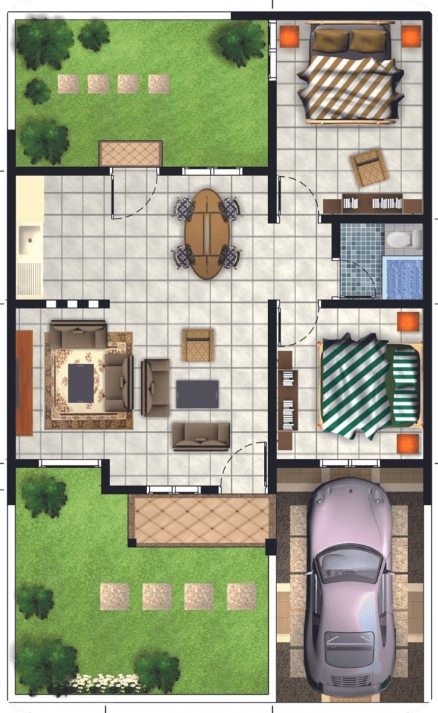 Denah Rumah Prambon Asri Tipe 57
